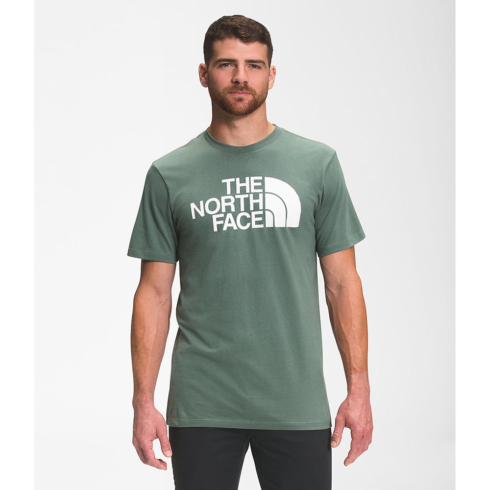 The North Face T-Shirts Mens Australia - The North Face Short Sleeve Half Dome Green (PDO-423510)